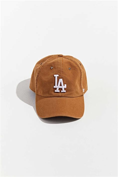 47 Brand X Carhartt Los Angeles Dodgers Dad Baseball Hat In Brown For