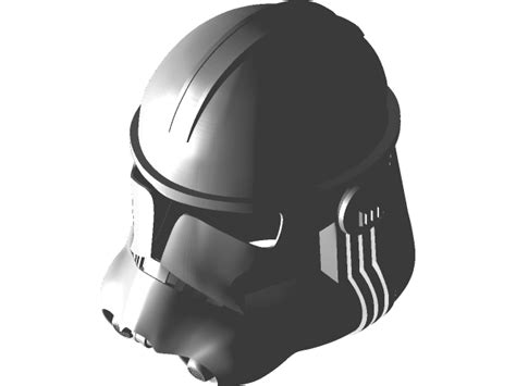 Phase 2 Clone Trooper Helmet 3d Cad Model Library Grabcad