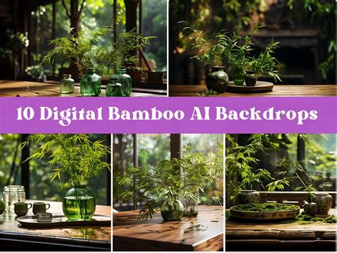 10 Digital Bamboo Backdrops Product Photography Backdrops Etsy