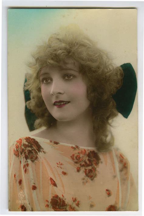 1920s french deco pretty blond lady tinted photo postcard photo postcards postcard photo