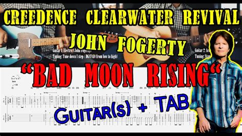 How To Play Bad Moon Rising By Creedence Clearwater Revival On Guitar Tab John Fogerty