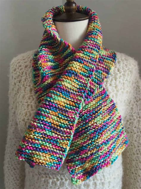 Easy Scarf Knitting Pattern Free Beginner Scarf Christacodesign