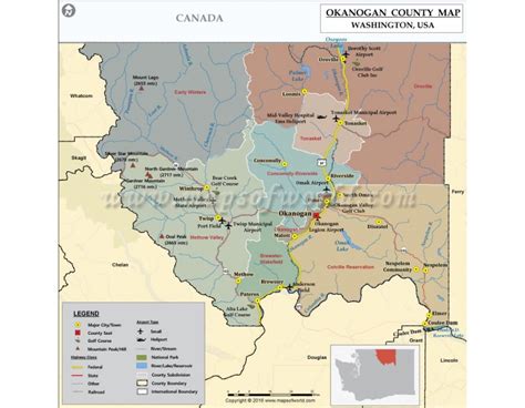 Buy Okanogan County Map Washington