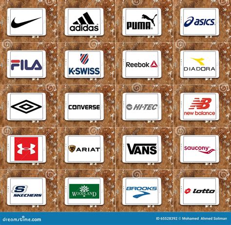 Top Famous Sportswear Companies Brands And Logos Editorial Photography