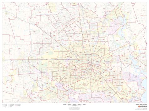 Houston Zip Code Map American Map Store