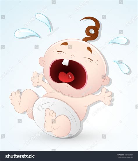 Baby Crying Stock Vector Illustration 100139924 Shutterstock