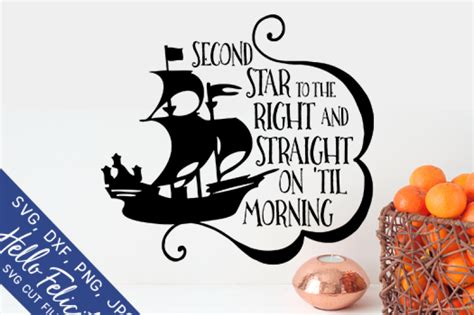 Peter Pan Second Star To The Right Svg Cutting Files By Hello Felicity