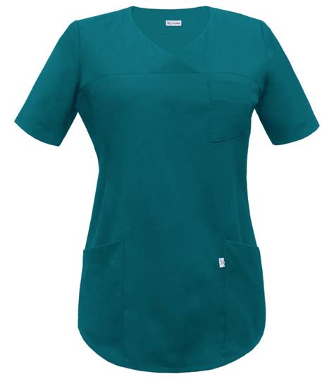 V Neck Scrubs Top Teal Blue Bc3 M Medical Clothes Colormed