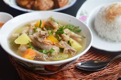Jun 14, 2021 · resep sayur sop ceker. Sop Ceker | Soup recipes, Food, Malay food