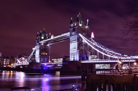 Tower Bridge In London At Night
