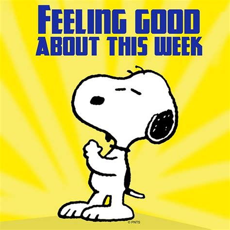 Value to our life have a good day. Feeling good about this week. -- Snoopy :: Days - Week ...