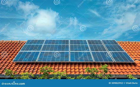 Solar Living: Red Roof with Solar Panels Embraces Clean Energy