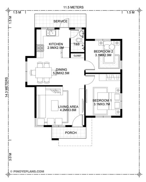 25 Floor Plans For 2 Bedroom Homes Important Inspiraton