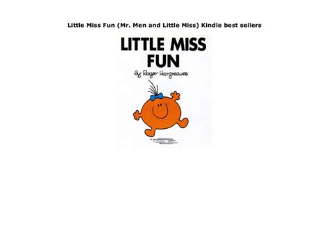 Little Miss Fun Mr Men And Little Miss Kindle Best Sellers