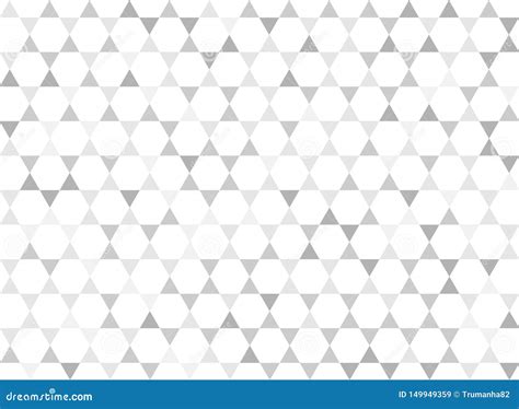 Seamless White Hexagons And Grey Triangles Geometric Pattern Background