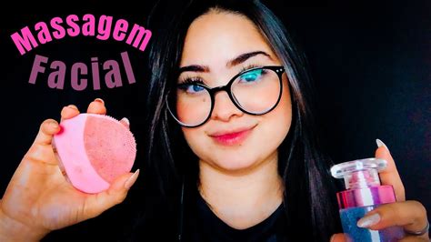 asmr massagem facial sons de boca câmera touching 🎧 youtube