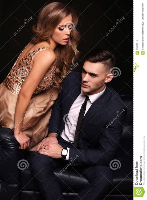 Love Story Beatiful Couple Gorgeous Blond Woman And Handsome Man Stock Image Image Of Beauty
