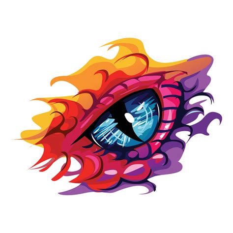 Colorful And Elegant Dragon Eye Illustration 6730366 Vector Art At Vecteezy