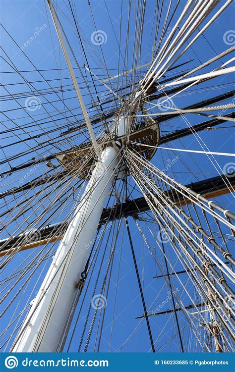 Old Sailing Ship Mast Equipment Stock Image Image Of Deck Ship