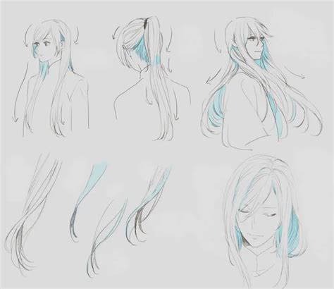 Anime Long Hair Drawing Reference Cascade Of Creativity Art