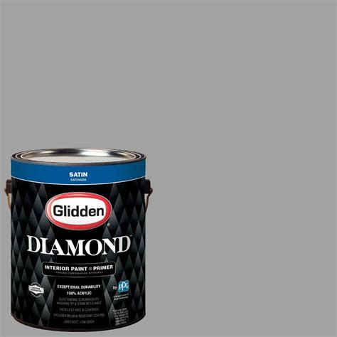 Ppg Diamond 1 Gal Hdgcn63 Granite Grey Satin Interior Paint With