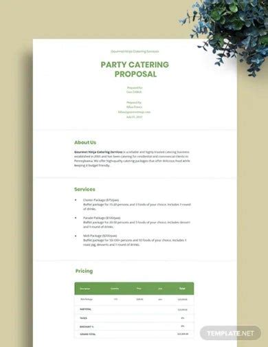 20 How To Write A Catering Proposal Free Word Pdf Format Download