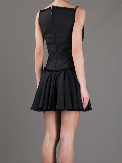 Dsquared Tie Pleated Dress In Black Lyst