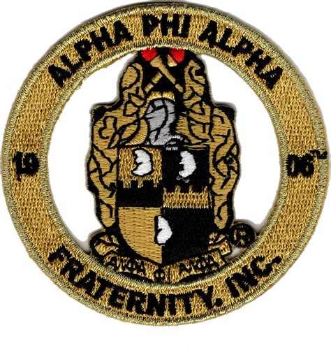 Alpha Phi Alpha Fraternity Inc Round Cut Out Iron On Patch The