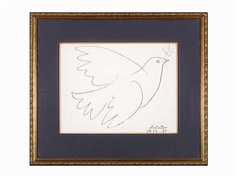 Pablo Picasso ‘dove Of Peace Offset Lithograph 1961