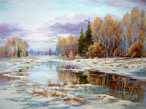 Весна — я такой не была (белые крылья любви 2012). .Картина маслом пейзаж "Весна" - заказать на Ярмарке ...