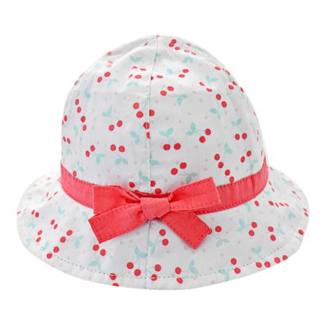 Summer Toddler Girls Sun Hat Accessories Baby Sweet Cherry Cotton