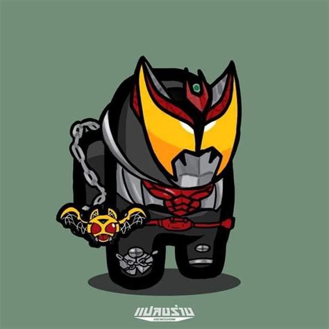 Kamen Rider Kiva Among Us Superhero Cartoon