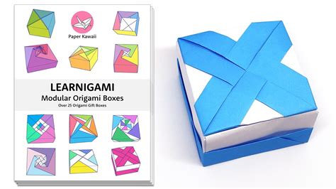 Origami Hinged Prism T Box Diagram Paper Kawaii Shop Origami Box