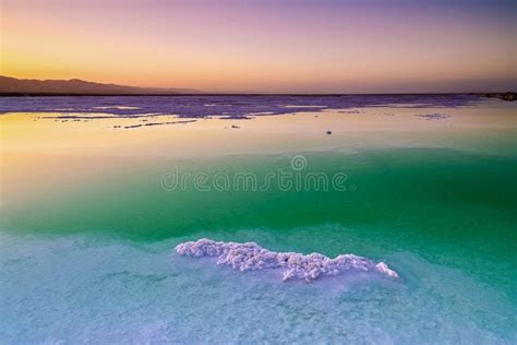 The Salt Lake Landscape Sunrise In Mangya City Of Qinghai Stock Image