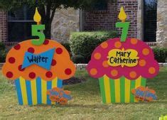 Yard signs are becoming very popular! "Happy Birthday" lawn letters with other yard decor signs ...
