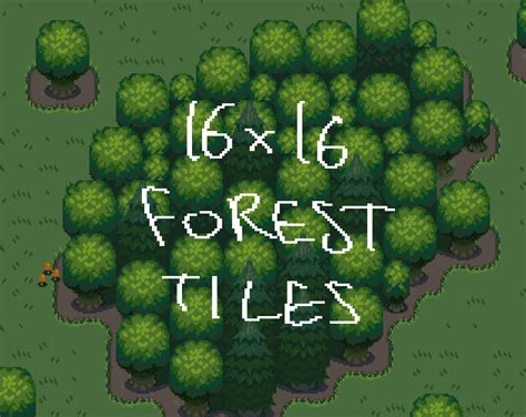 16x16 Forest Tileset By Fawfart