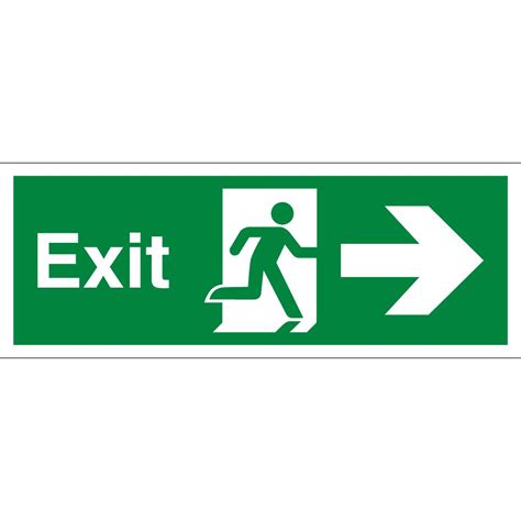 Exit With Right Arrow Printable Sign