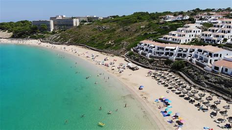 Arenal Den Castell Beach Fly By Drone 4k Menorca Summer Youtube