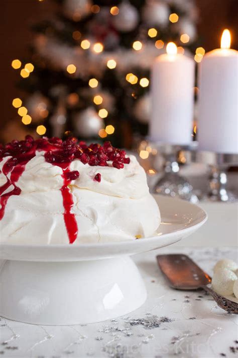 But no dessert would be such a disappointment, that's not an option. Christmas pavlova with cranberries and pomegranate ...