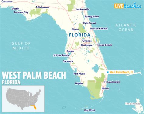 West Palm Beach Map Florida Beach Map