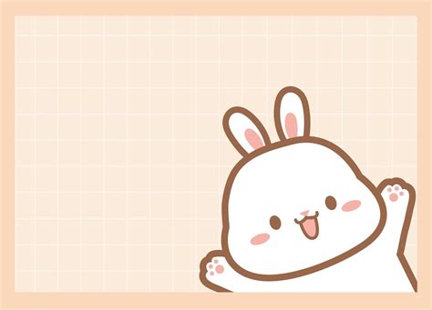 Premium Vector Cute Rabbit Wallpaper Chibi Style Vector Pastel Colour