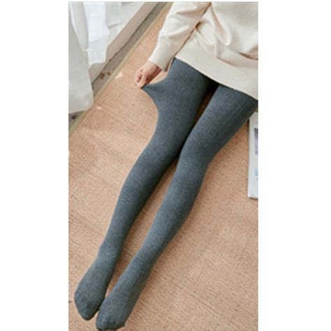 buy autumn and winter pantyhose plus velvet plus thick stockings black foot set women warm