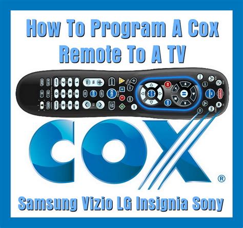 How To Set Up Cox Remote To Tv - How To Program A Cox Remote To A TV - Samsung Vizio LG Insignia Sony