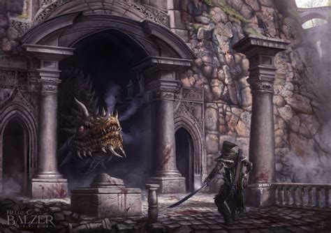 Túrin Turambar at the gates of Nargothrond Demon Dragon Dragon King