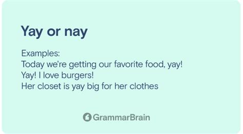 Difference Between Yay Or Nay Definition Examples Grammarbrain