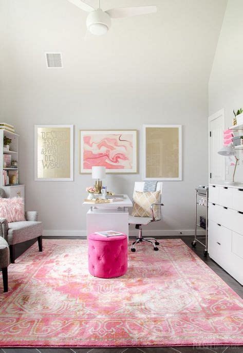 Girly Glam Office Pink Gold White And Full Of Function Office