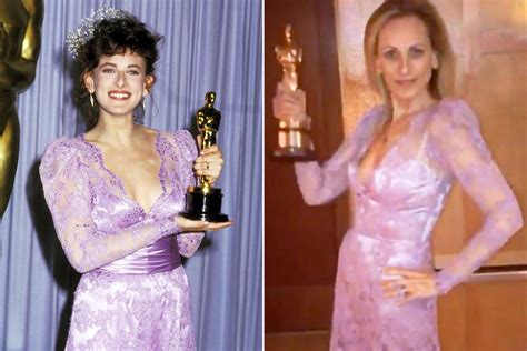 Marlee Matlin Finds And Wears Her Old Oscars Dress During Coronavirus