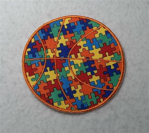 Basketball Autism Awareness Puzzle Piece Made To Order Etsy