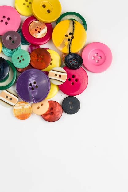 Premium Photo Sewing Buttons Background Colorful Sewing Buttons Texture