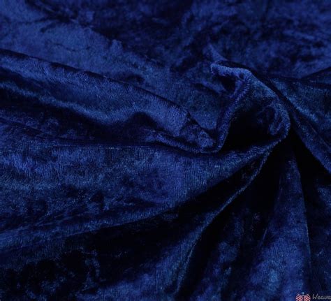 Royal Blue Crushed Velvet Fabric